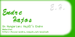 endre hajos business card